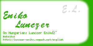eniko lunczer business card